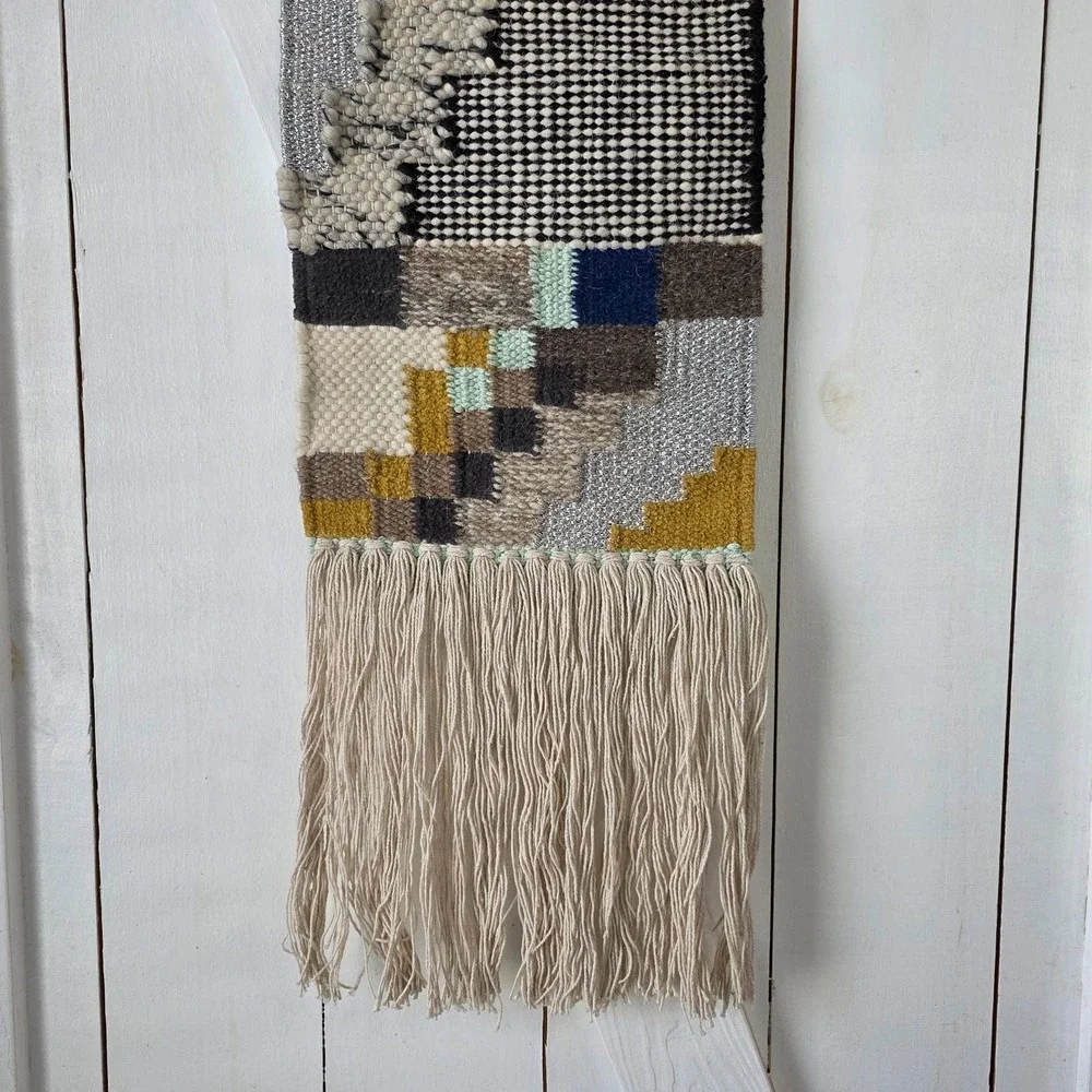Anthropologie‎ Salinas Fringe Wall Art Hanging Tapestry Woven Boho 10